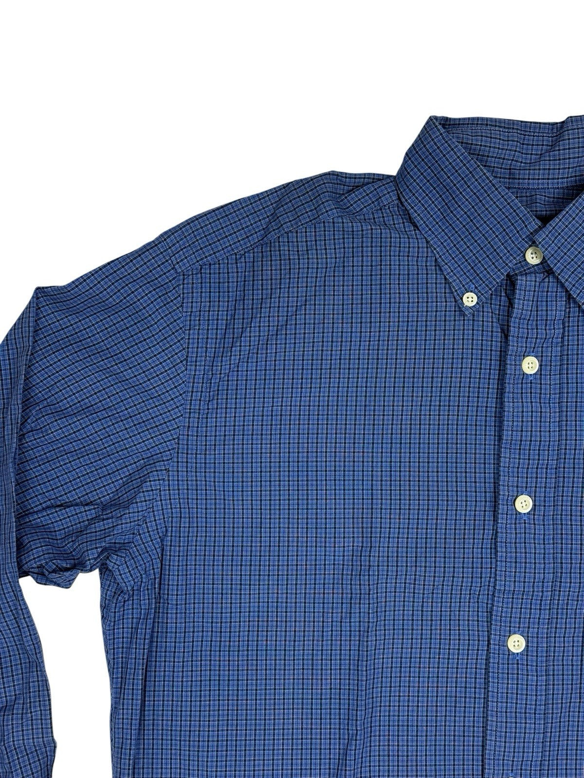 Nautica Blue Check Collared Shirt Medium
