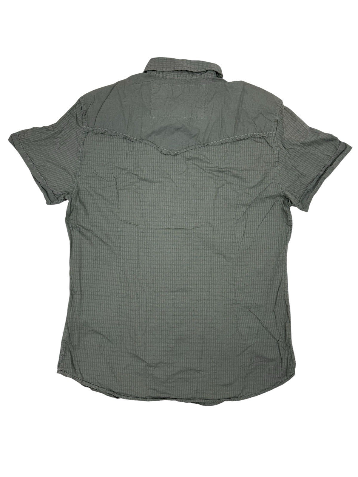 GUESS Green Embroidered One World Collared Shirt Large