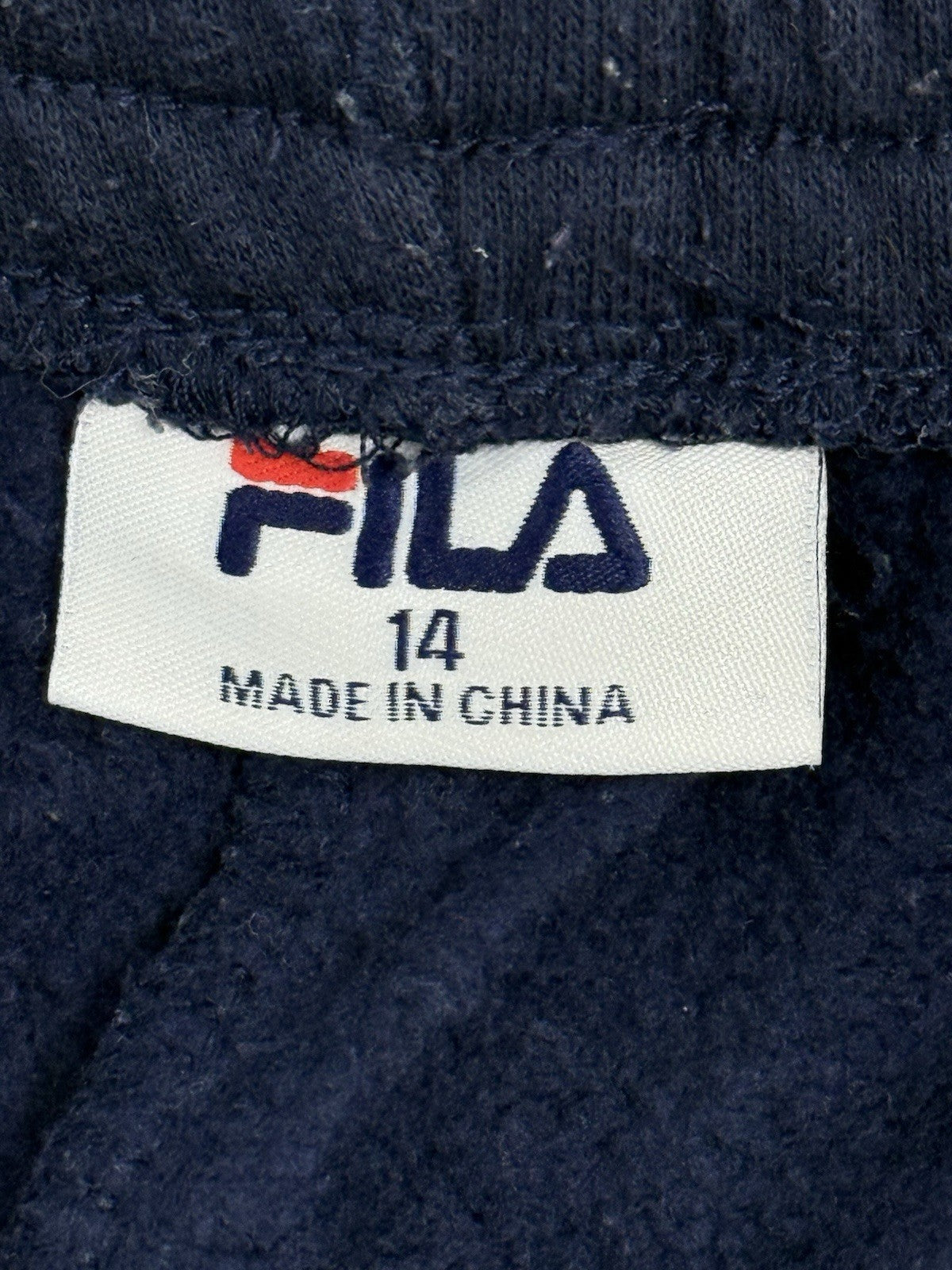 Fila Blue Cotton Blend Embroidered Tracksuit Bottom Youth Large (Age 14)