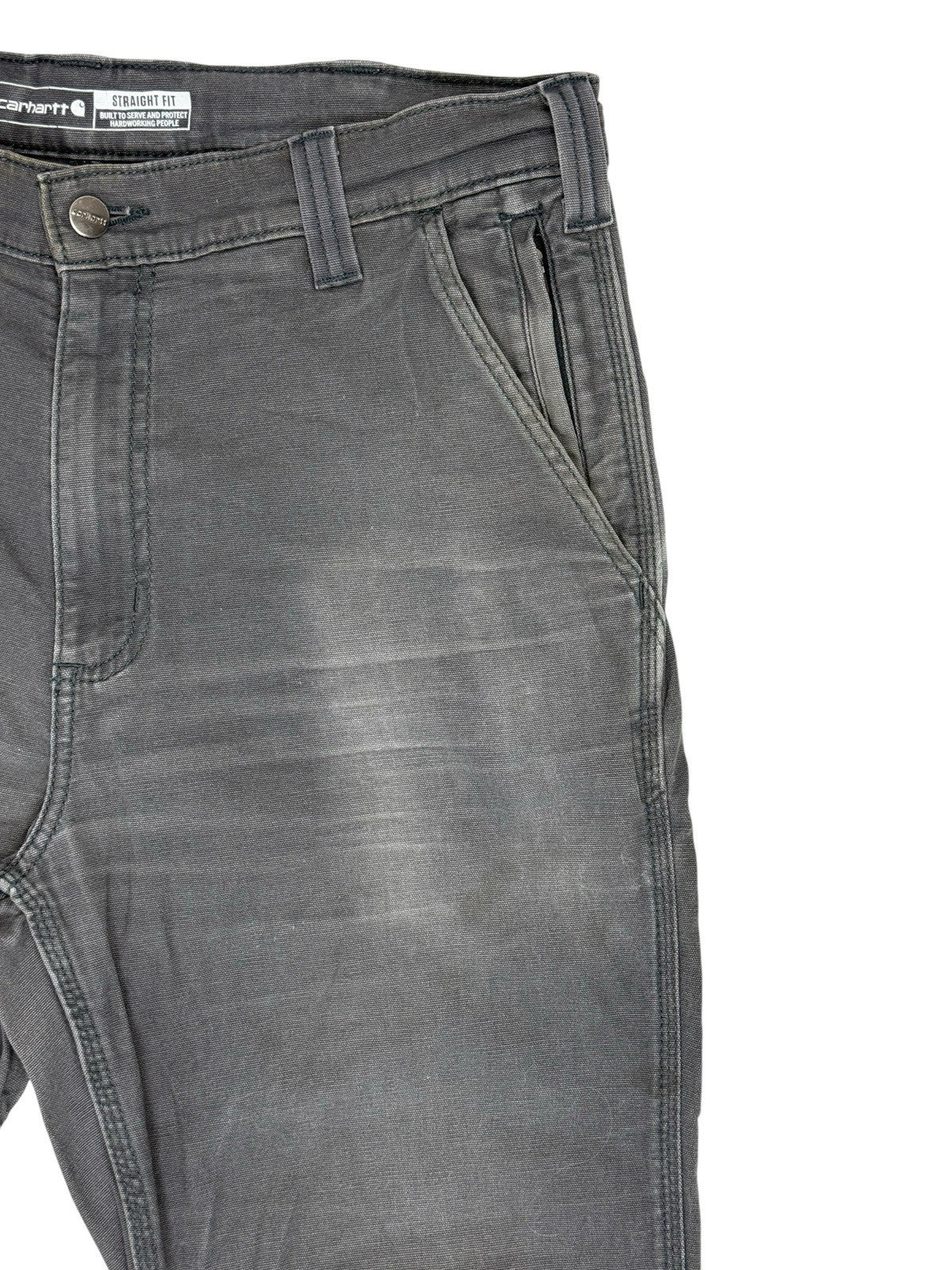 Carhartt Grey Straight Fit Rugged Flex Jeans 33W 34L