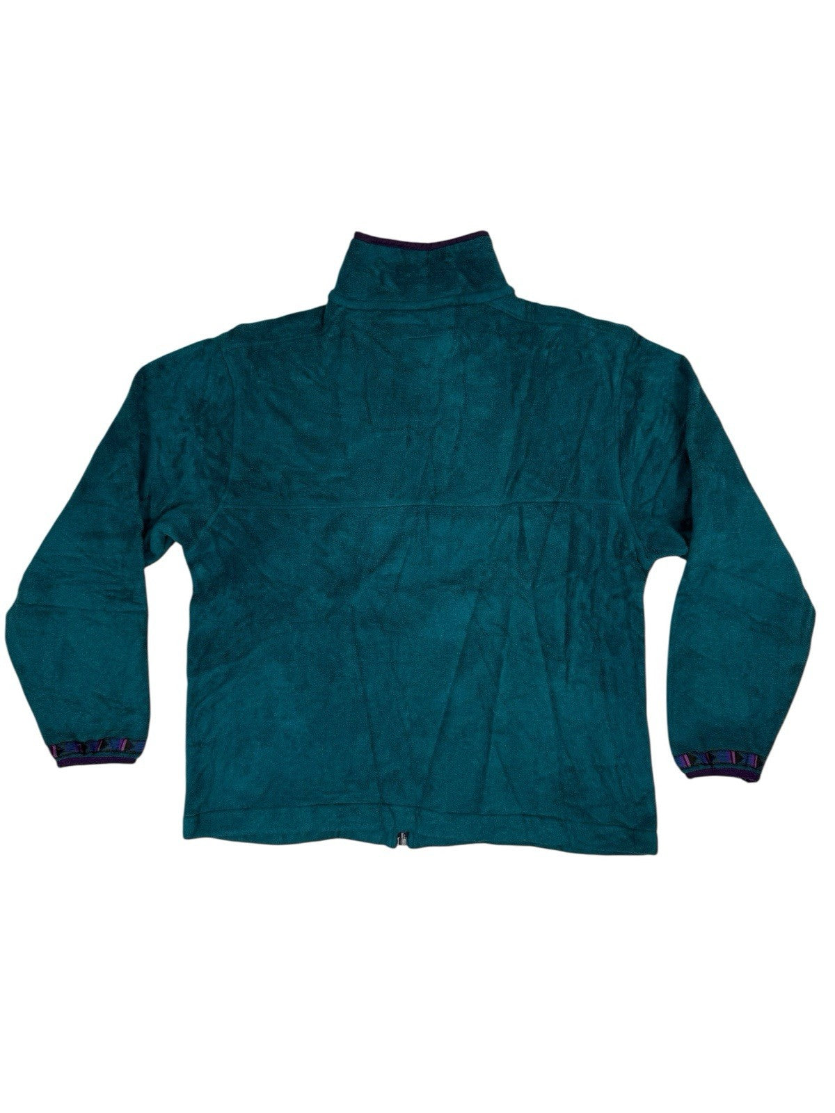 LL Bean Vintage Green Polartec Fleece Zip Jacket Medium