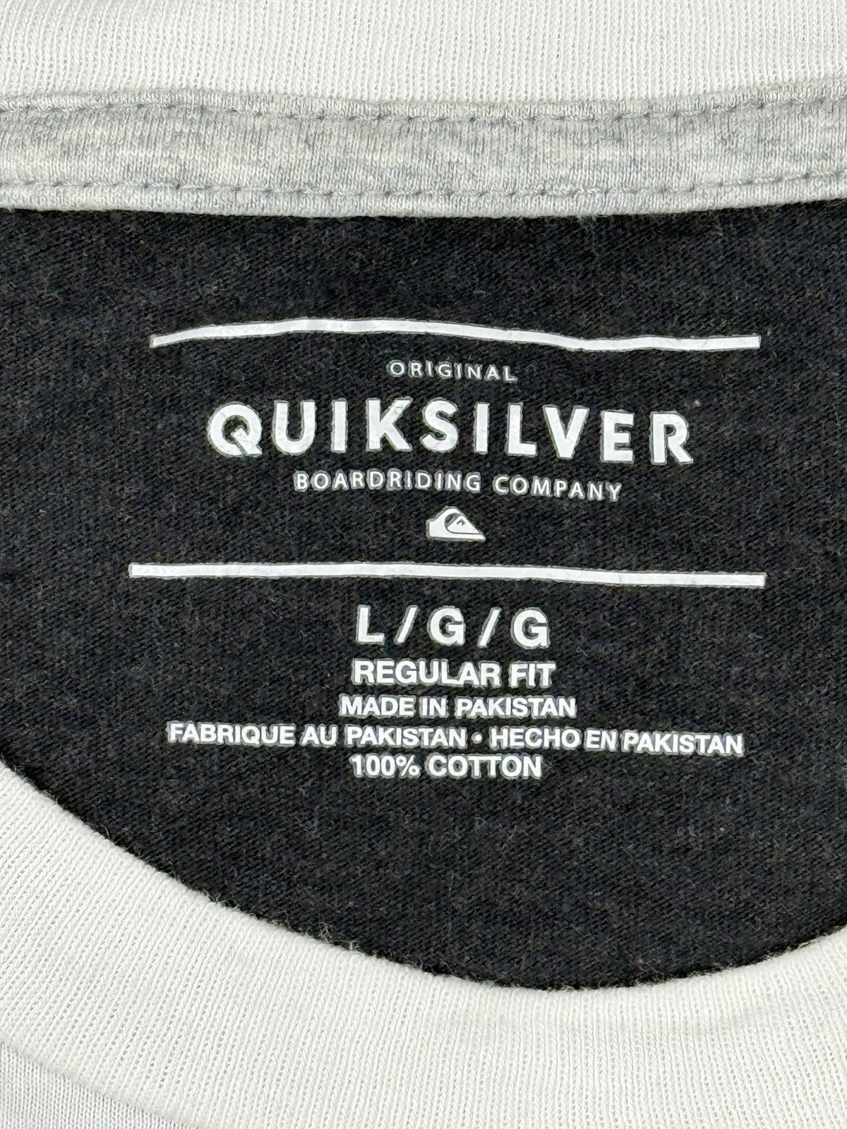 Quicksilver Grey Embroidered Regular Fit Top Large