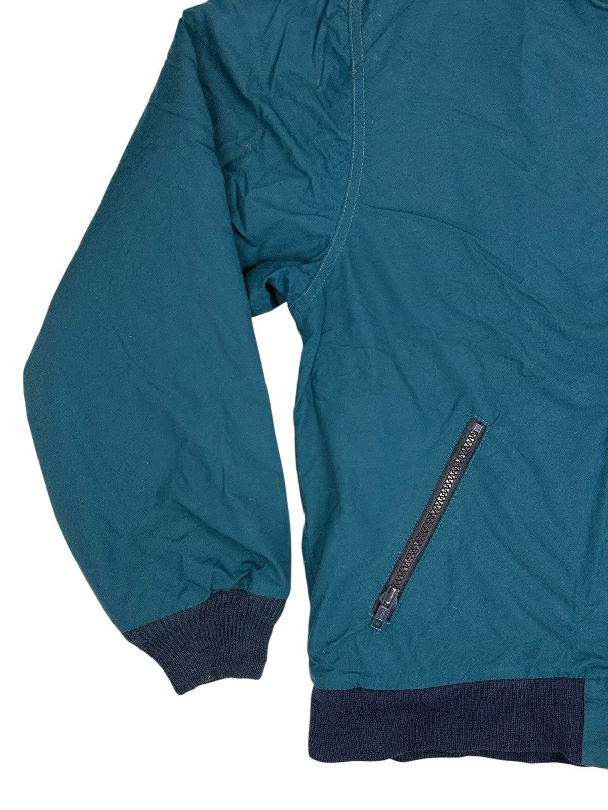 LL Bean Green Vintage Warm Up Zip Jacket Small