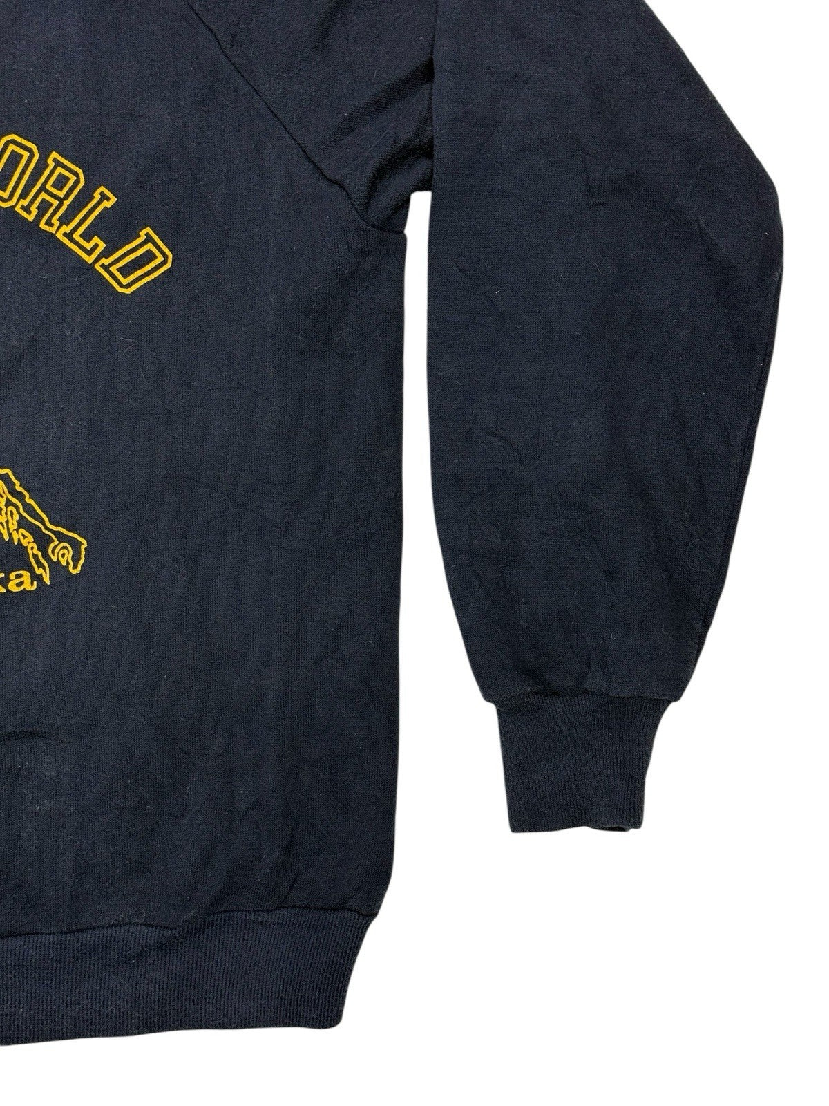 Vintage Blue Top of The World Alaska Print Jumper Small