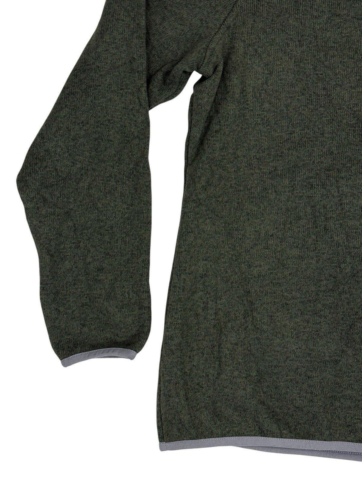 LL Bean Green Fleece Snap Jumper Medium