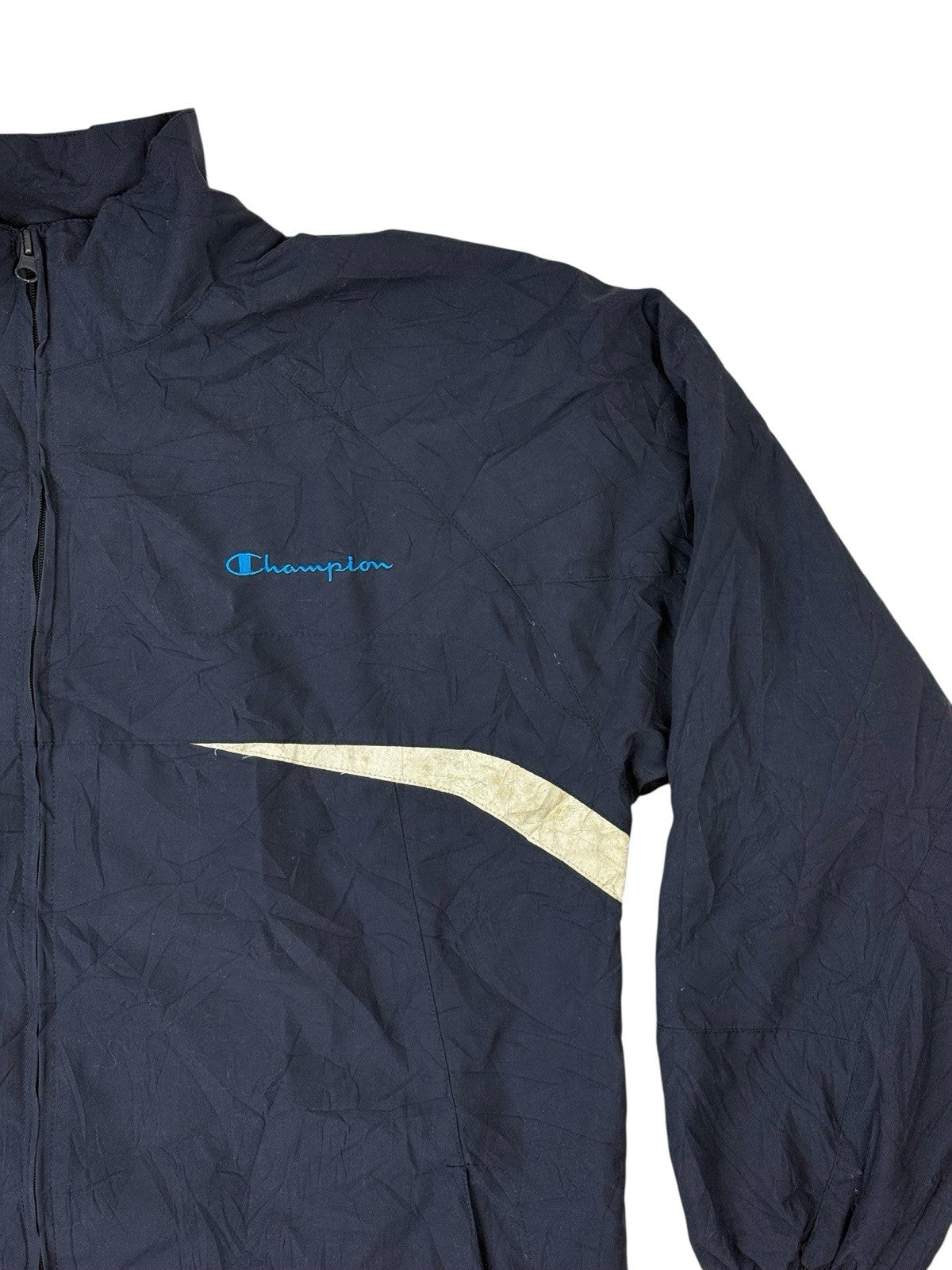 Champion Blue Vintage Zip Track Jacket Medium