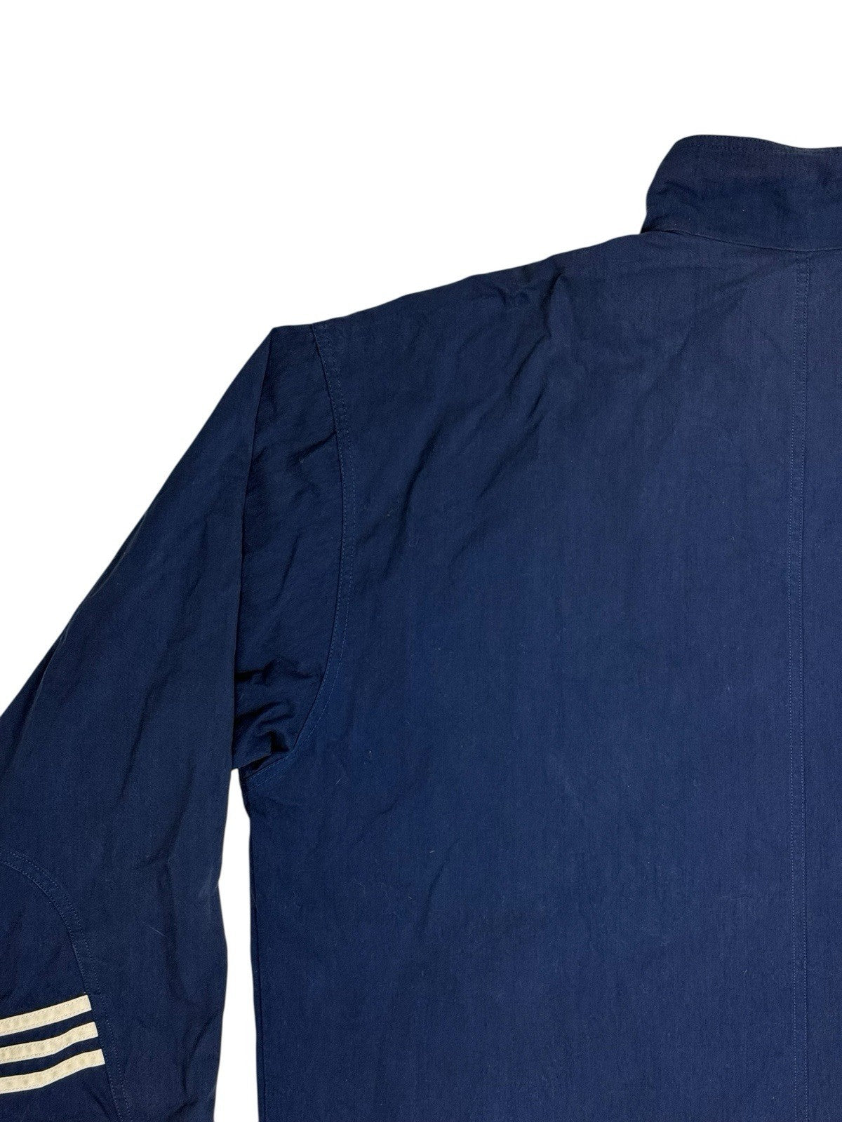 Adidas Vintage Blue Zip Lined Jacket Large