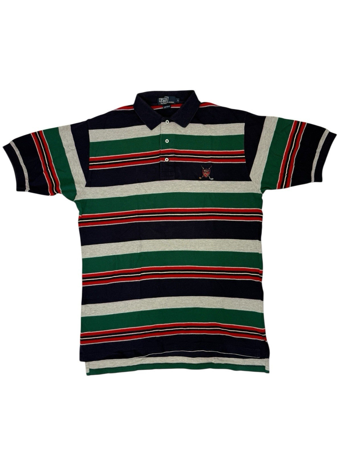 Polo Ralph Lauren Multi Striped Golf Polo Top Large