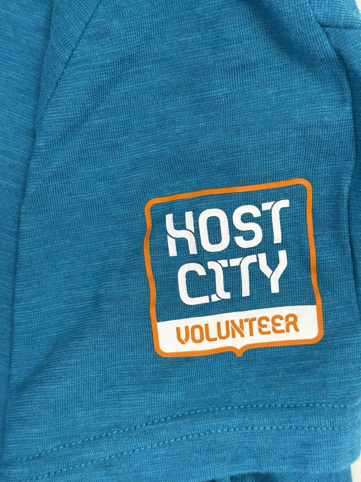 Adidas Blue V Neck Euro 2020 Volunteer Top Medium