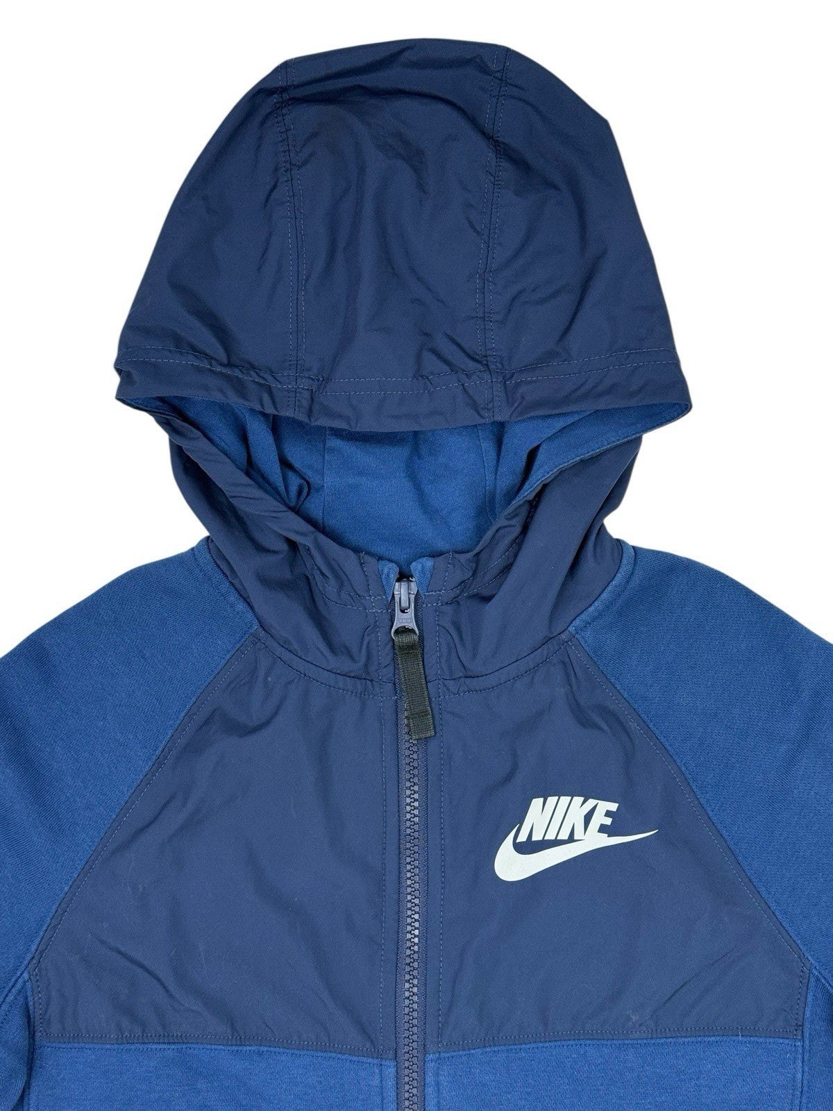 Nike Blue Zip Hooded Jacket Size Youth Medium