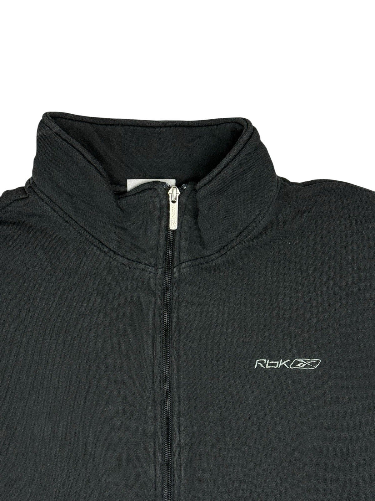 Reebok Black Retro Zip Cotton Fleece Lined Jacket XL