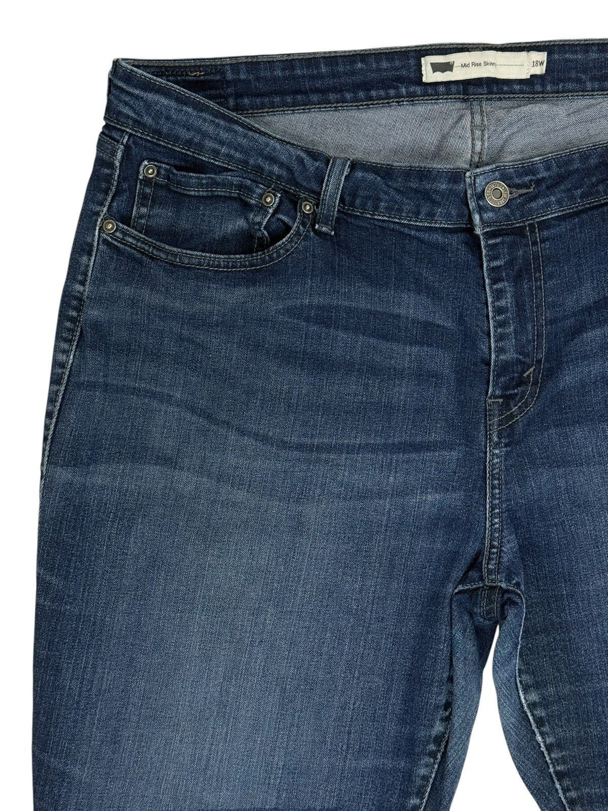Levi's Blue Mid Rise Skinny Denim Jeans 38W 30L