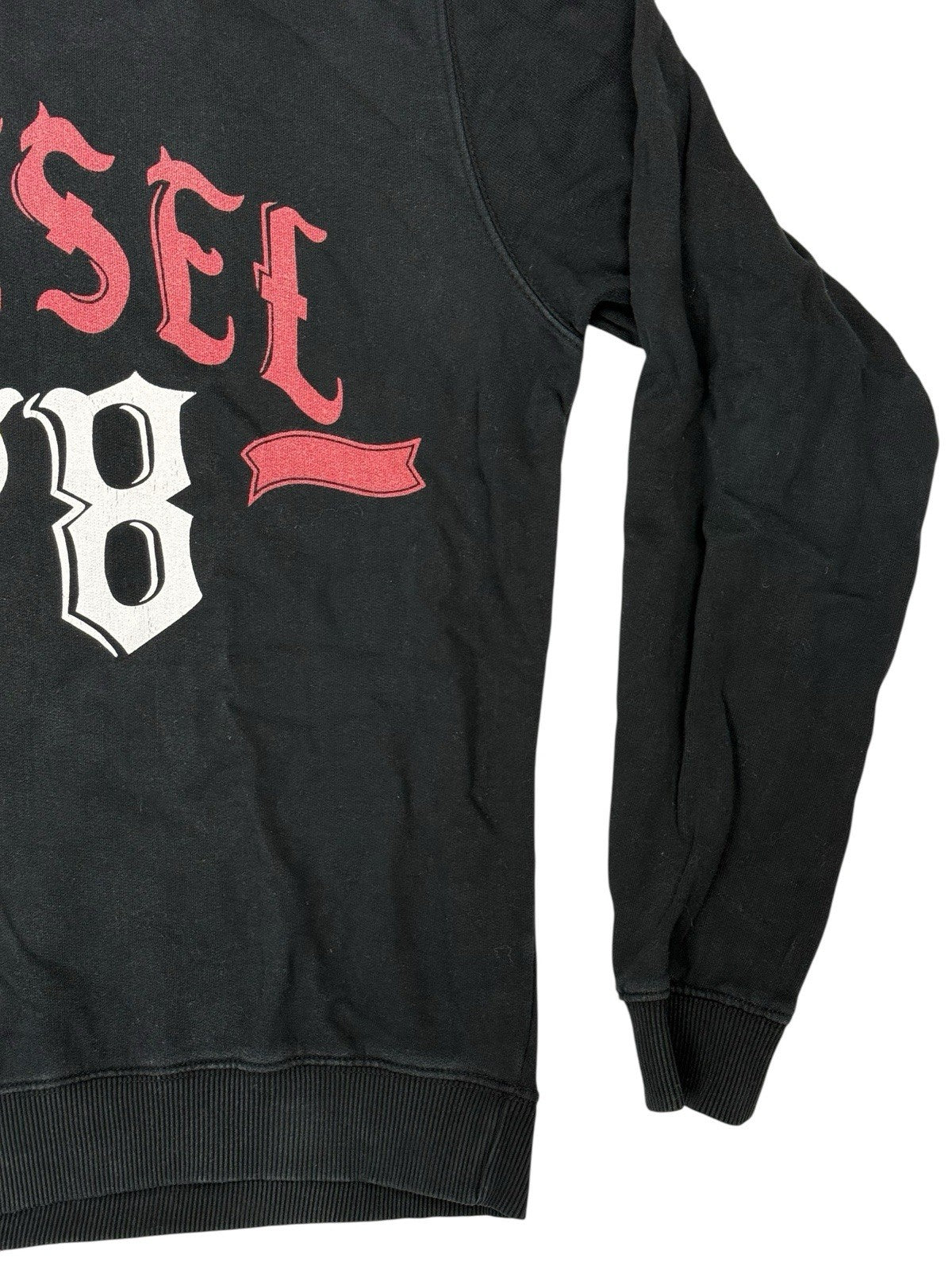 Diesel Black Print Logo Hoodie Small