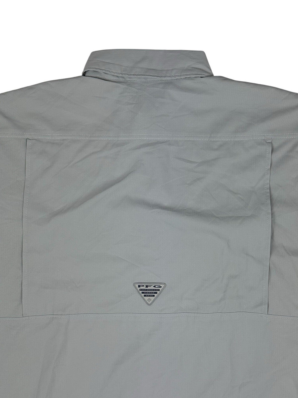 Columbia Grey PFG Polyester Fishing Shirt Large