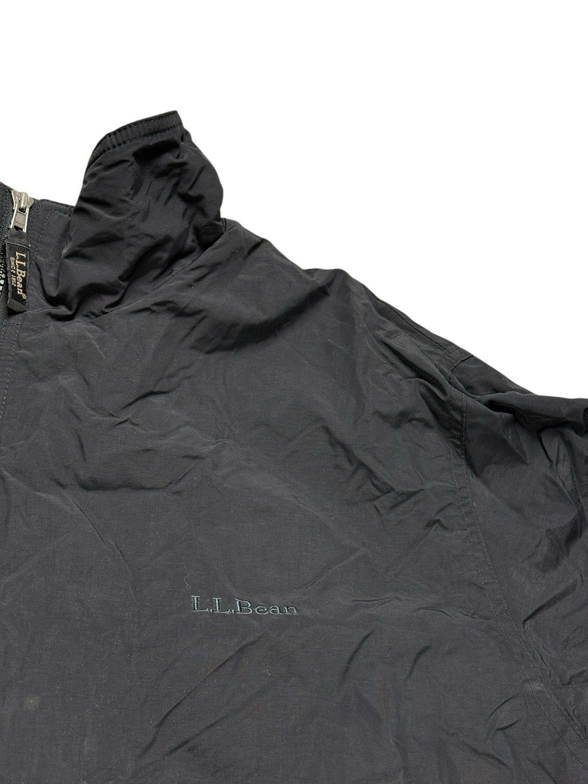 LL Bean Black Zip Fleece Lined Jacket 2XL Tall