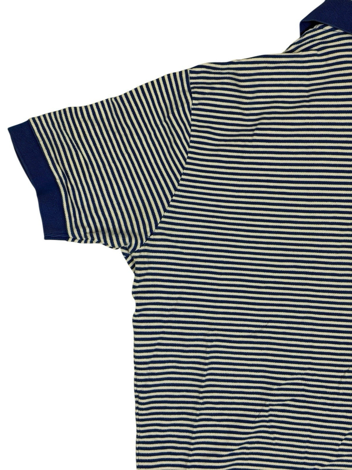 Polo Ralph Lauren Blue Striped Y2K Polo Top Large