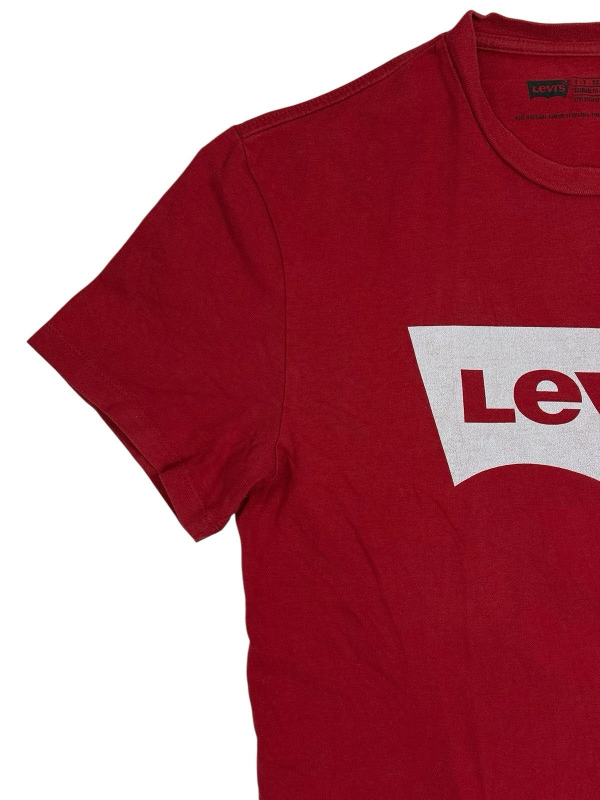 Levi's Red Batwing Logo Printed Standard Fit Top Small