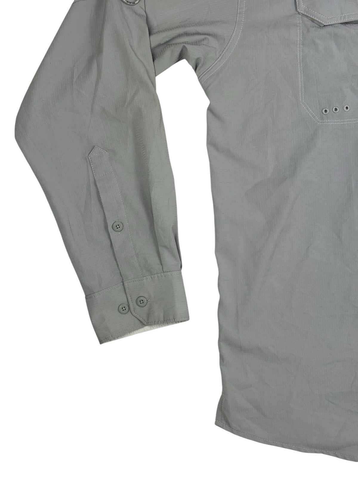 Columbia Grey PFG Polyester Fishing Shirt Large