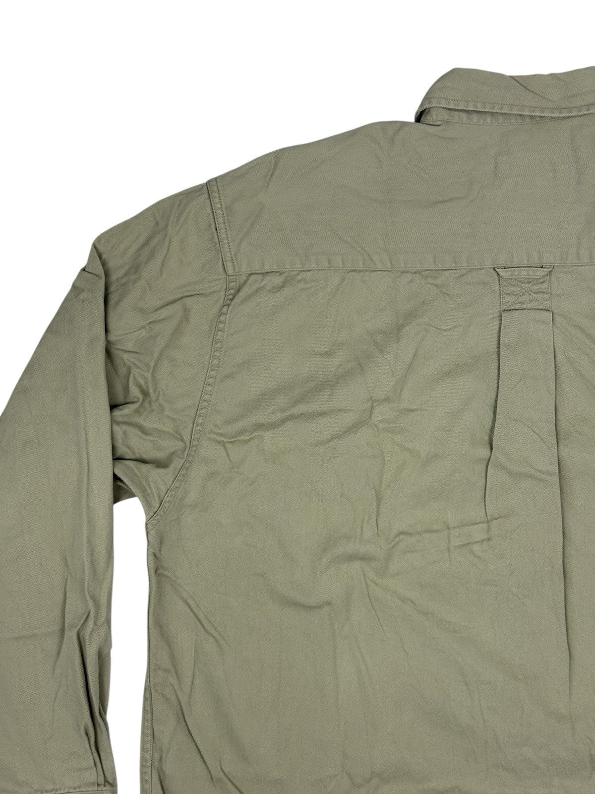 Eddie Bauer Beige Heavy Cotton Collared Shirt Medium
