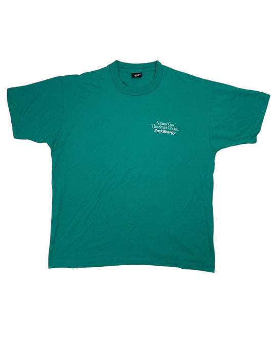 Vintage Big Print Green Gas Top Size XL