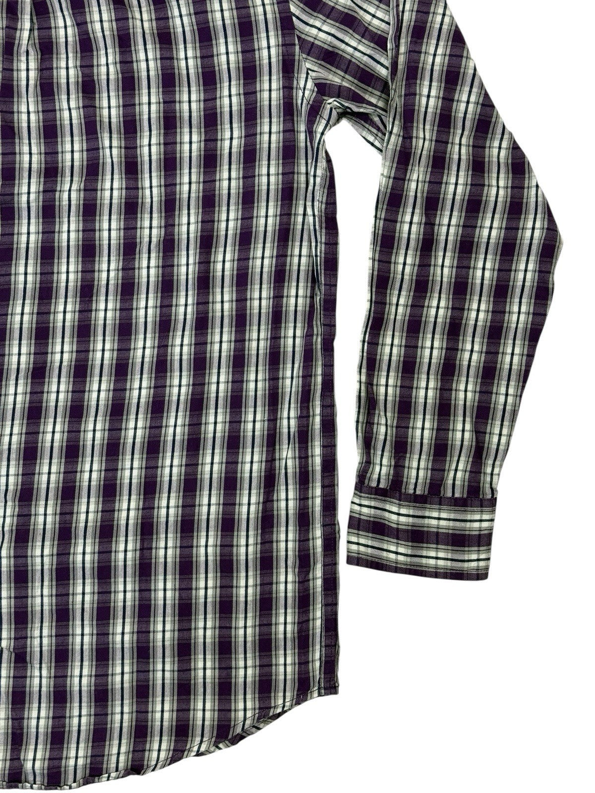 Chaps Purple Plaid Cotton Shirt Small