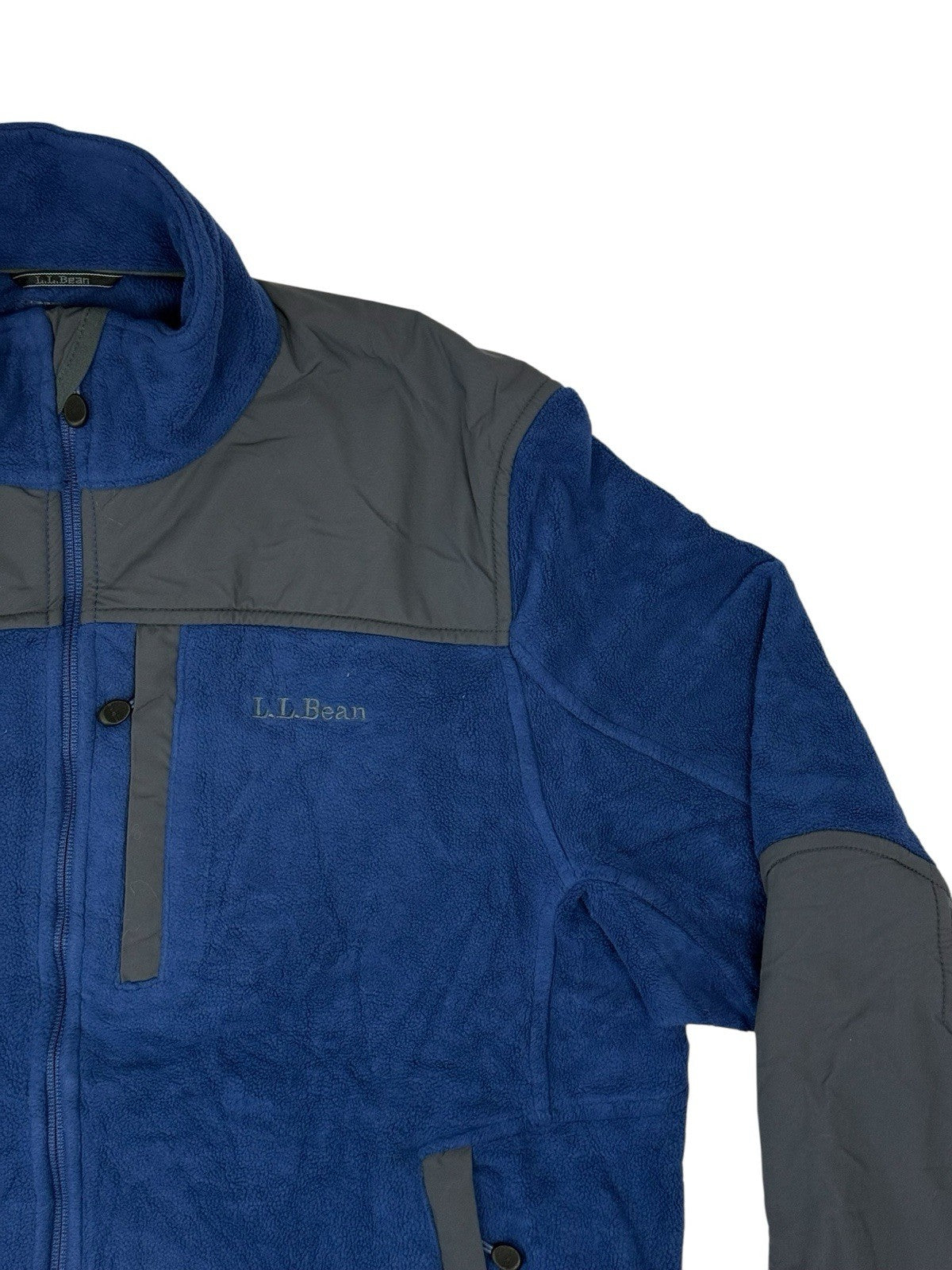 LL Bean Blue Polartec Fleece Zip Jacket Medium