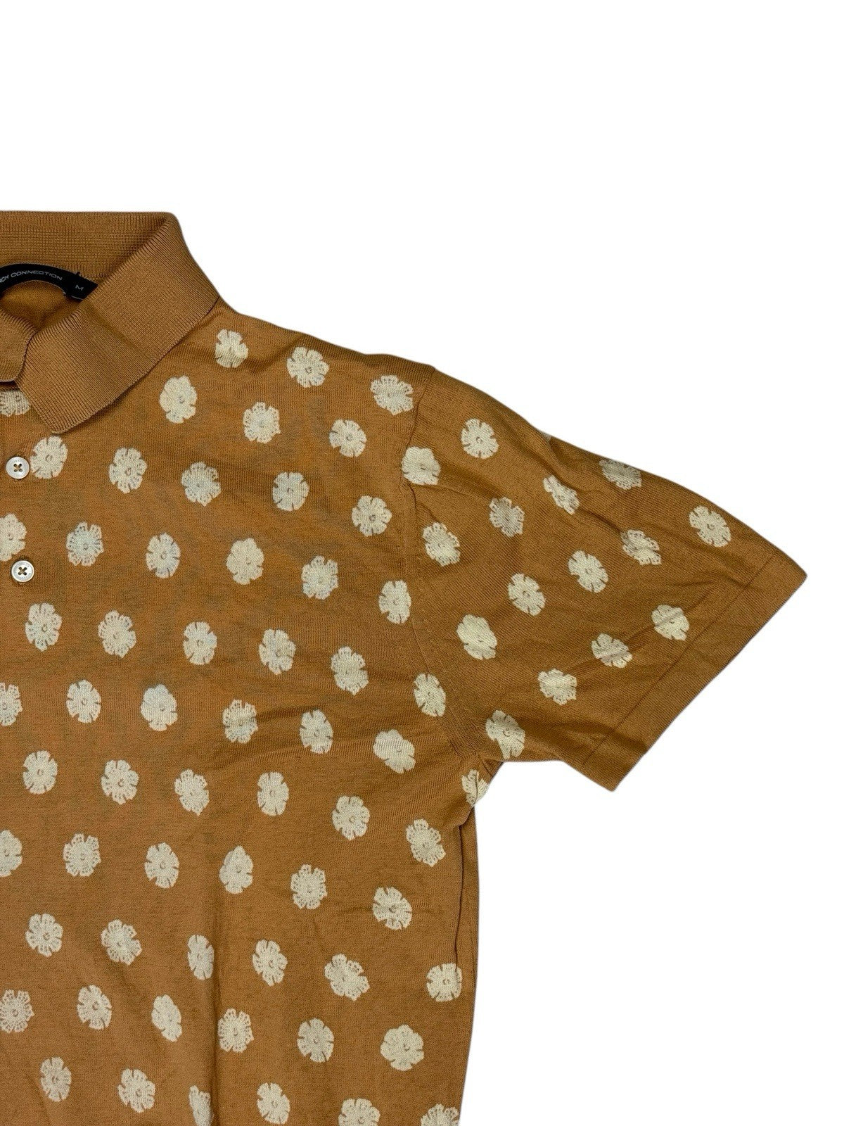 French Connection Brown Polo Top Medium