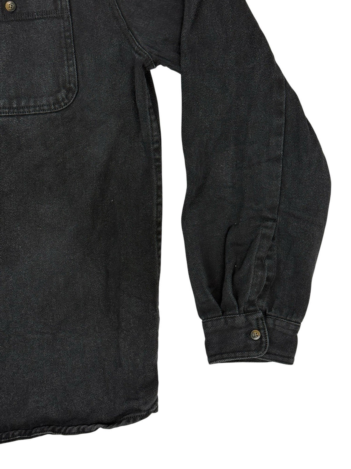 Lee Black Denim Shirt Jacket Large