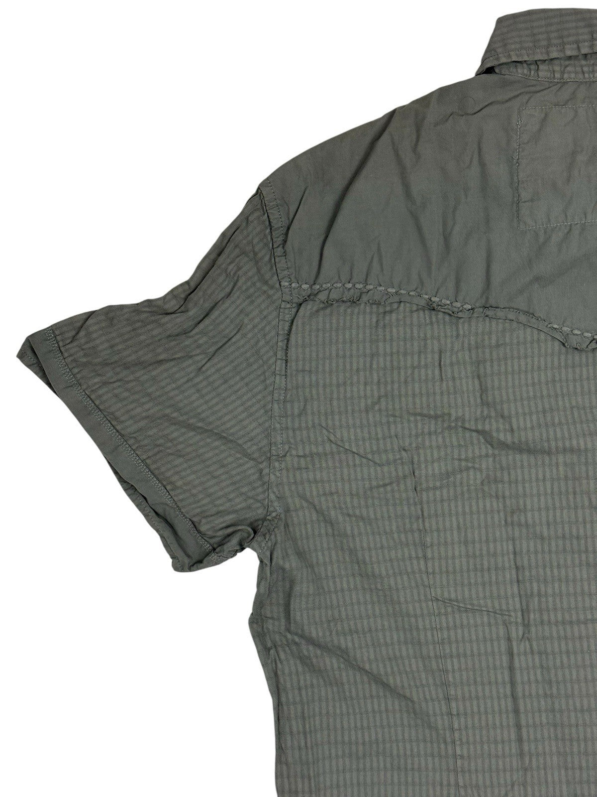 GUESS Green Embroidered One World Collared Shirt Large