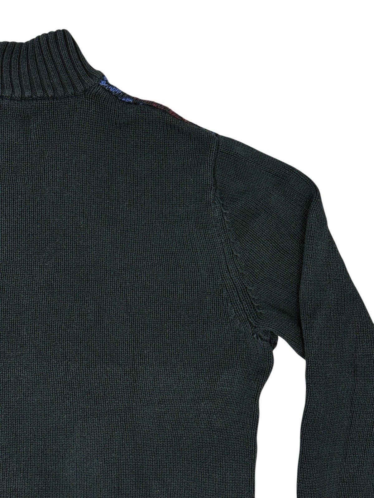 Chaps Blue Cotton Retro Knit Jumper Small