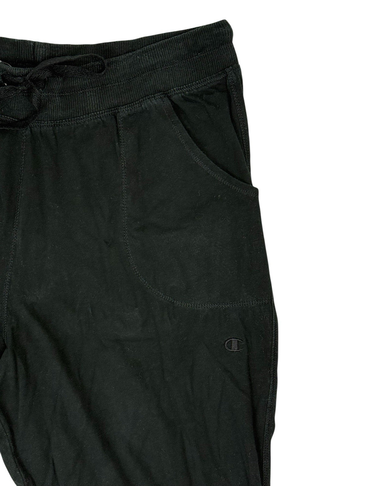 Champion Black Cotton Blend Tracksuit Bottoms Large