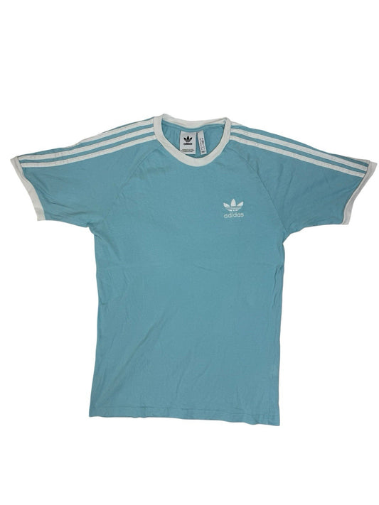 Adidas Blue 3-Stripe Top Small