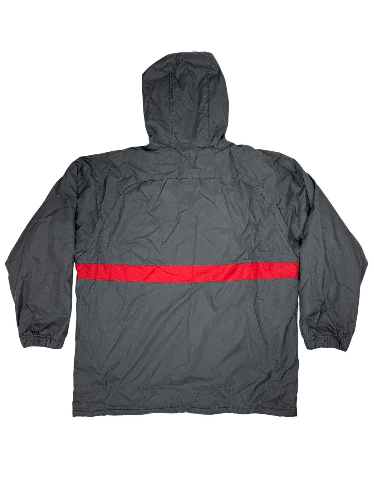 Nike Grey and Red Reversible Heavyweight Fleece Lined Jacket Large