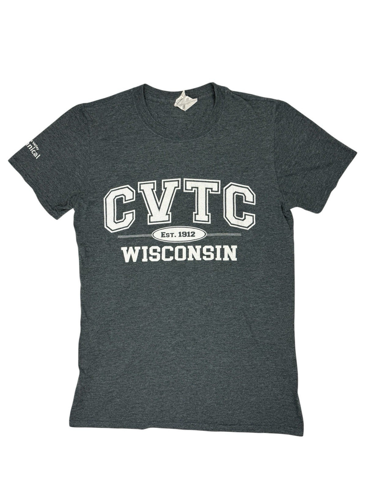 Retro Grey Printed Chippewa Valley Technical College Top Small