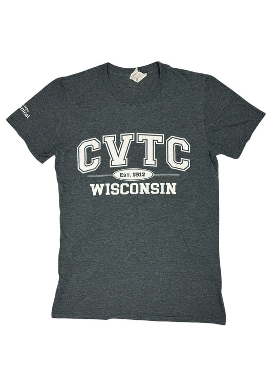 Retro Grey Printed Chippewa Valley Technical College Top Small