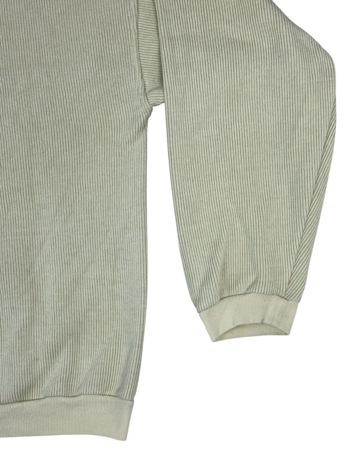 Reebok Retro Cream 1/4 Zip Knit Jumper Medium