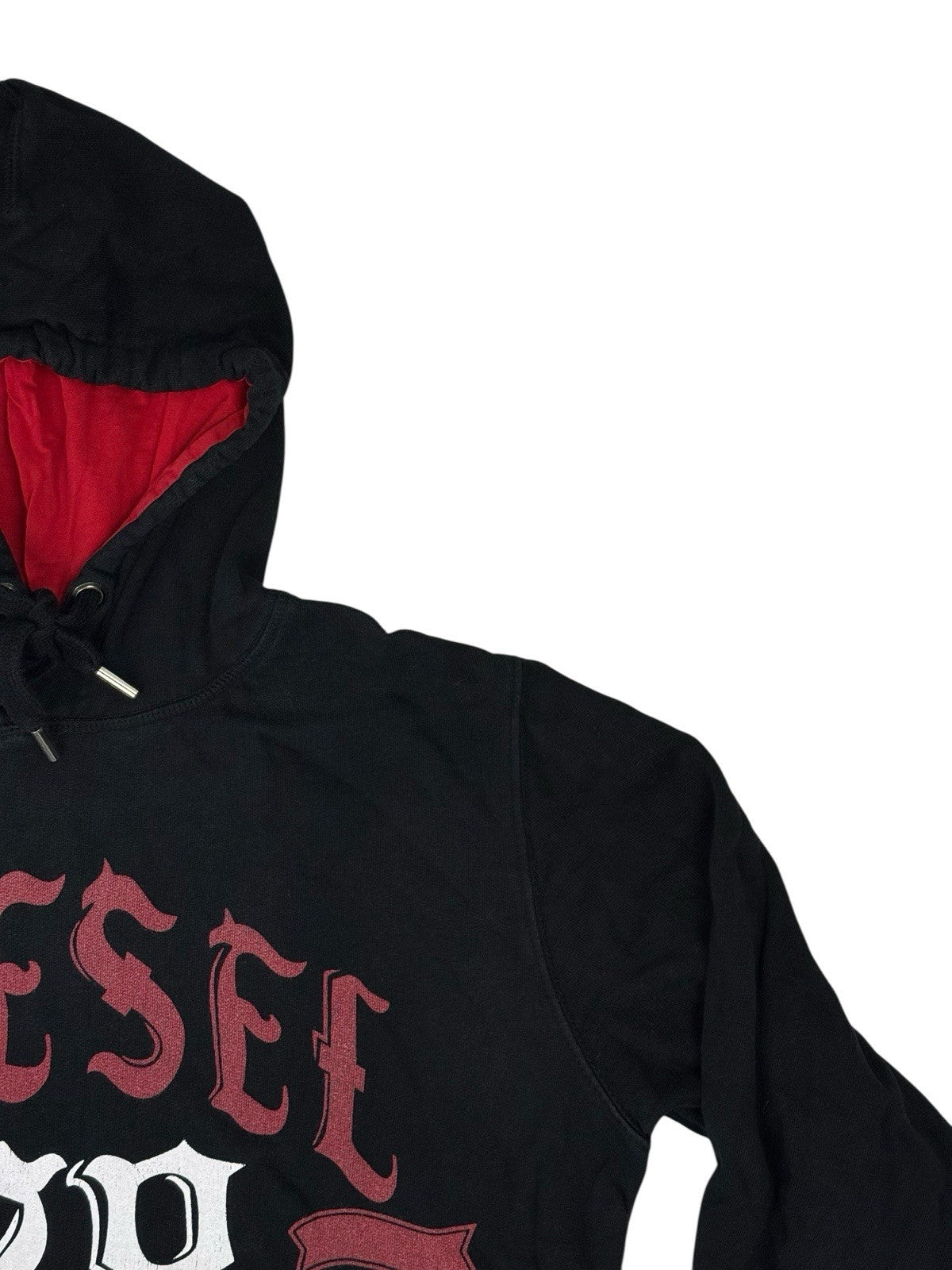 Diesel Black Print Logo Hoodie Small