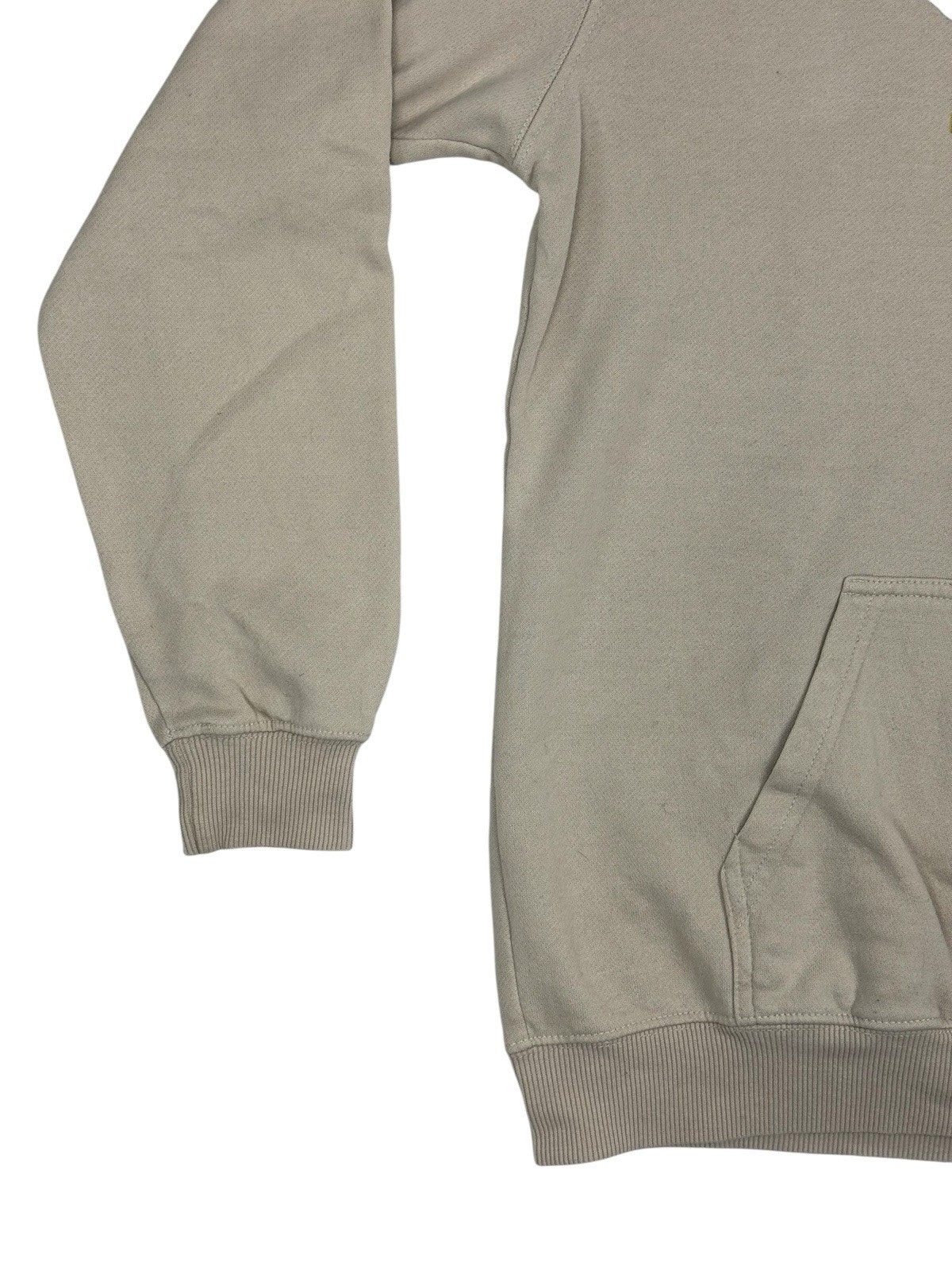 Retro Space Jam Beige Distressed Printed Hoodie Small