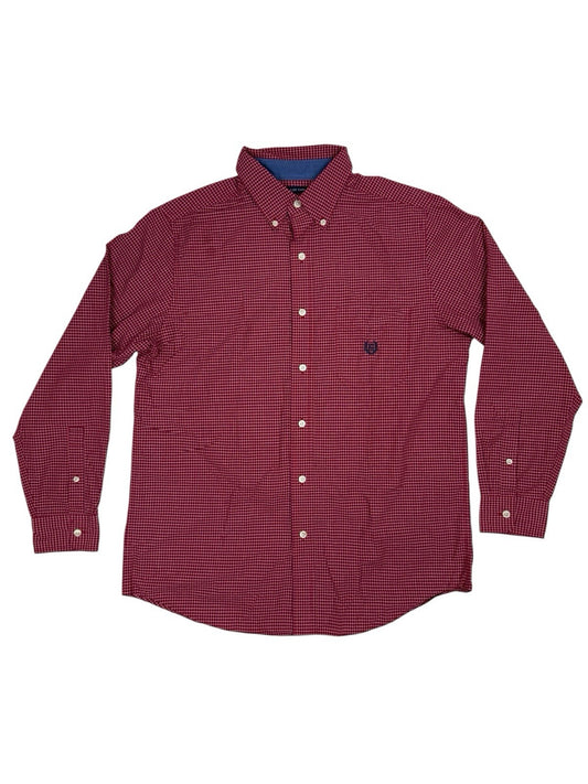 Chaps Red Check Collared Shirt Medium