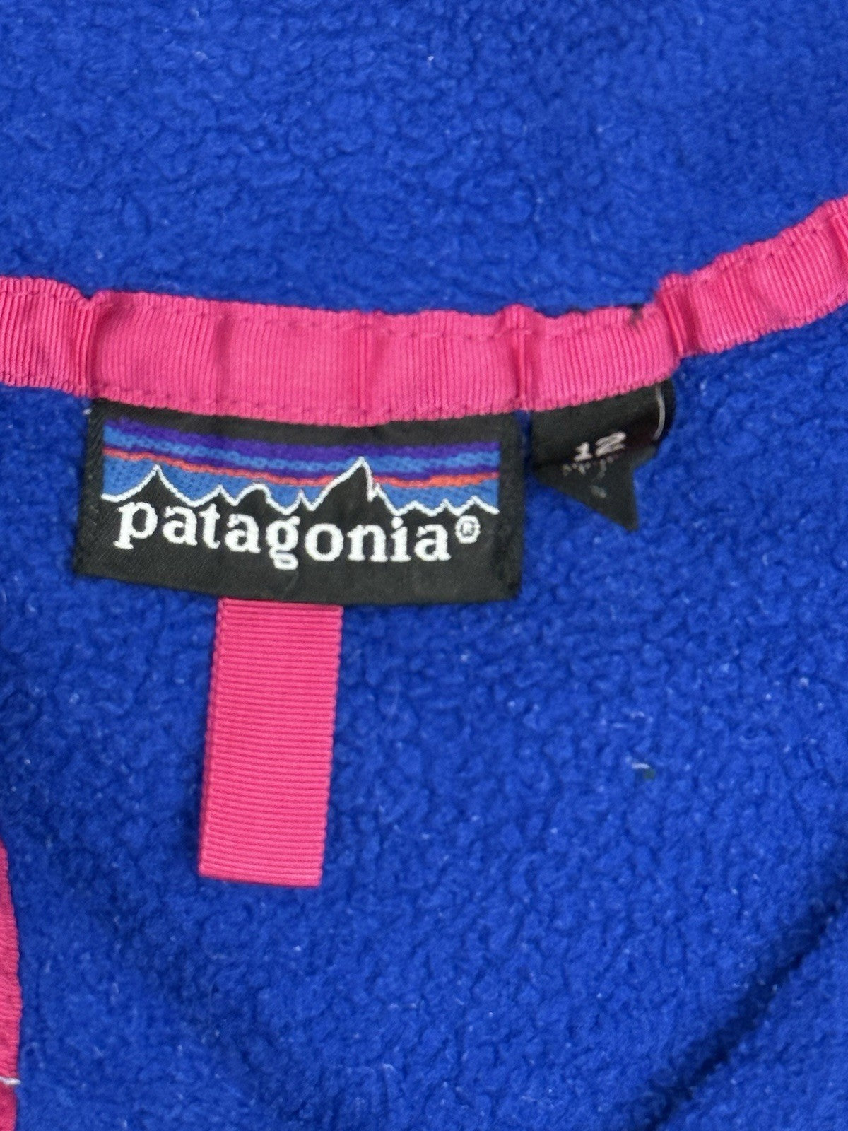 Patagonia Blue Retro Snap Fleece Jumper Size 12