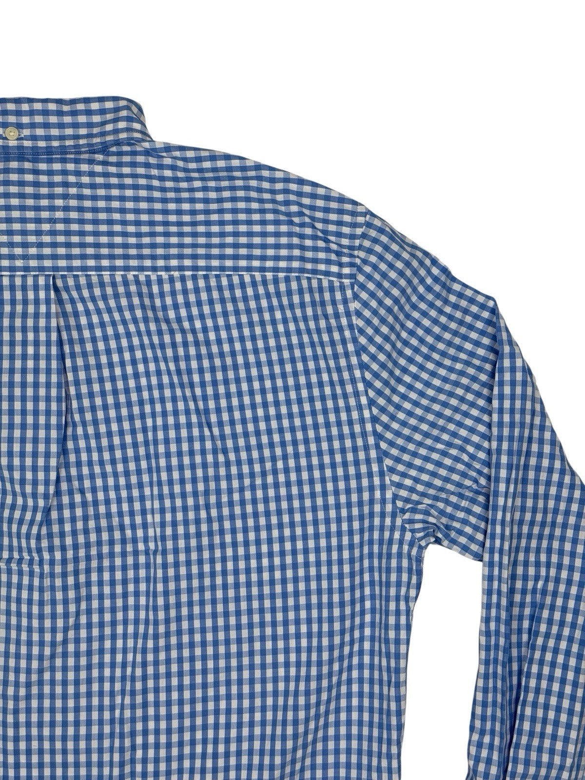 Tommy Hilfiger Blue Check Classic Fit Collared Shirt Large