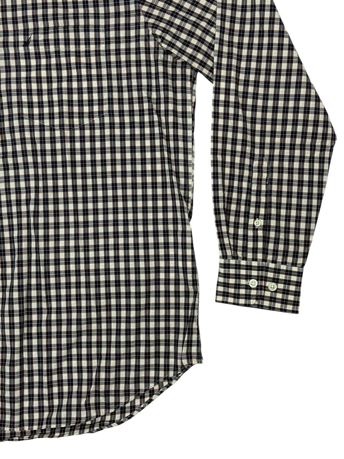 Nautica Retro Multicoloured Plaid Cotton Collared Shirt XL