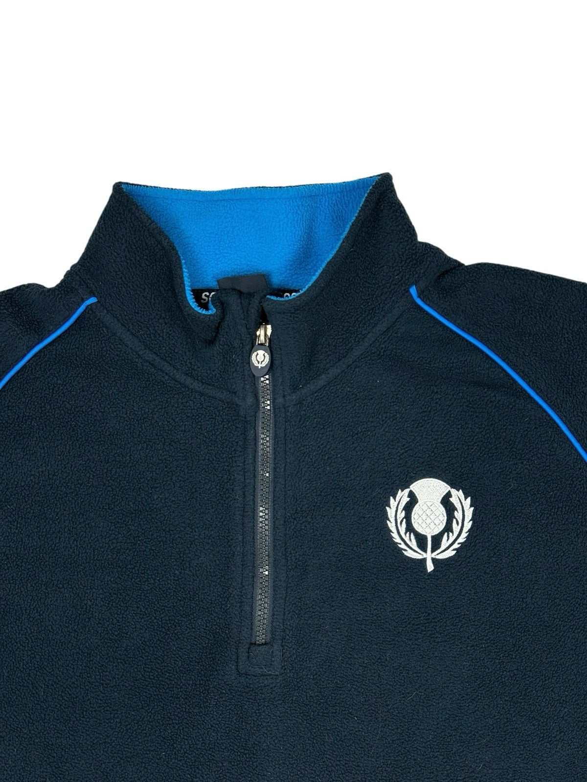 Scotland Classics Blue 1/4 Zip Fleece Jumper Large
