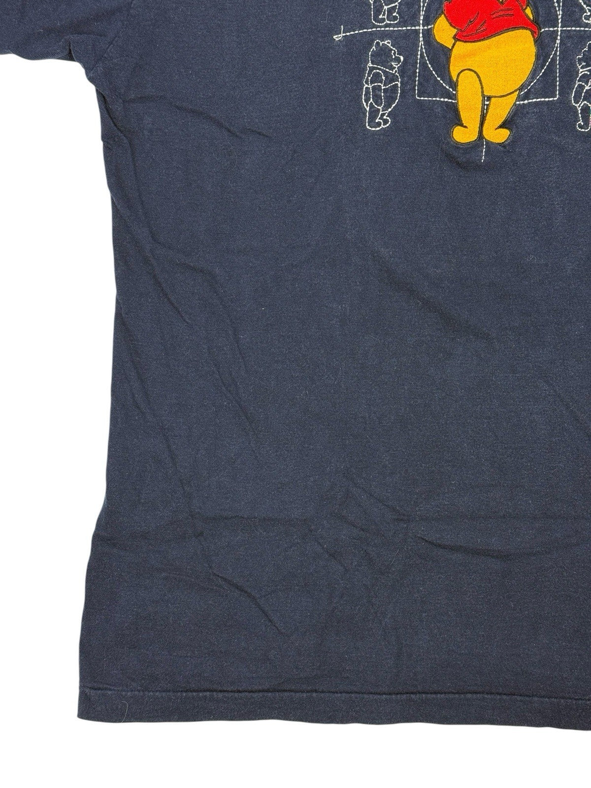 Disney Vintage Blue Winnie the Pooh Embroidered Top Large