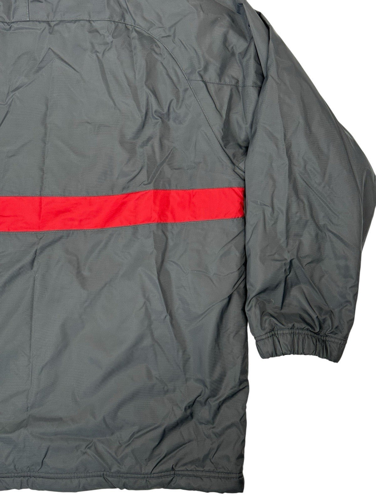 Nike Grey and Red Reversible Heavyweight Fleece Lined Jacket Large