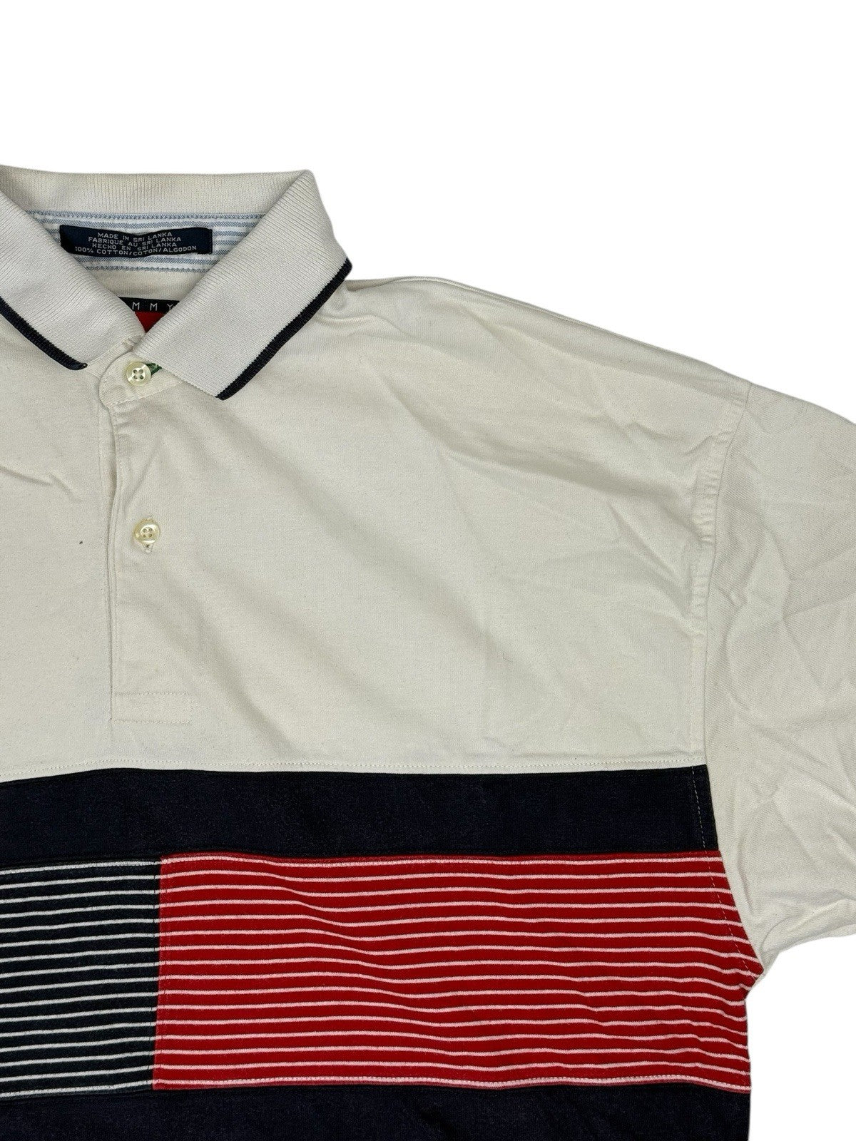 Tommy Hilfiger White Polo Top Medium