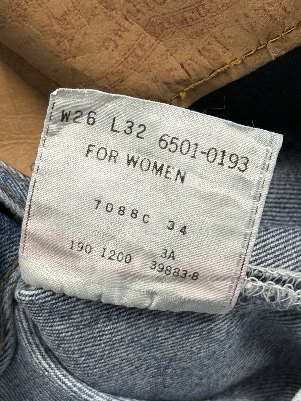 Levi's 501 Vintage 90's Y2K Blue Denim Straight Leg Jeans 26W 32L
