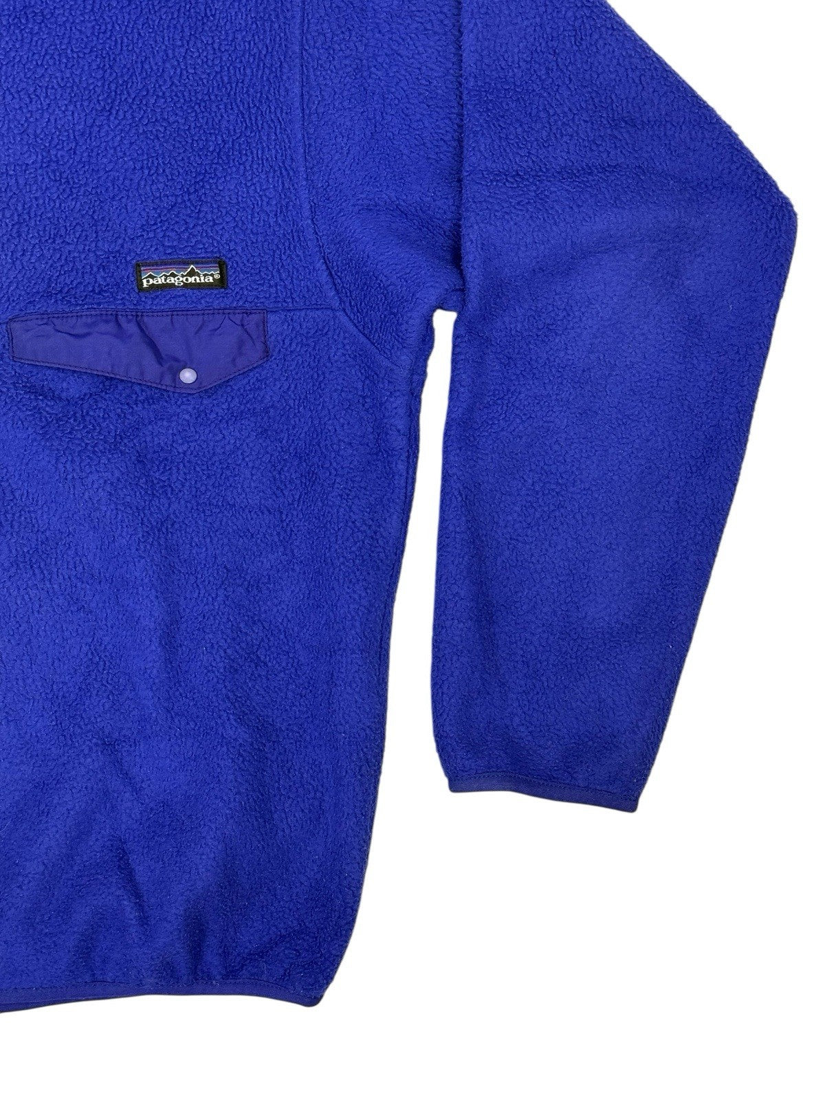 Patagonia Retro Blue Micro Synchilla 1/4 Zip Fleece Jumper Small