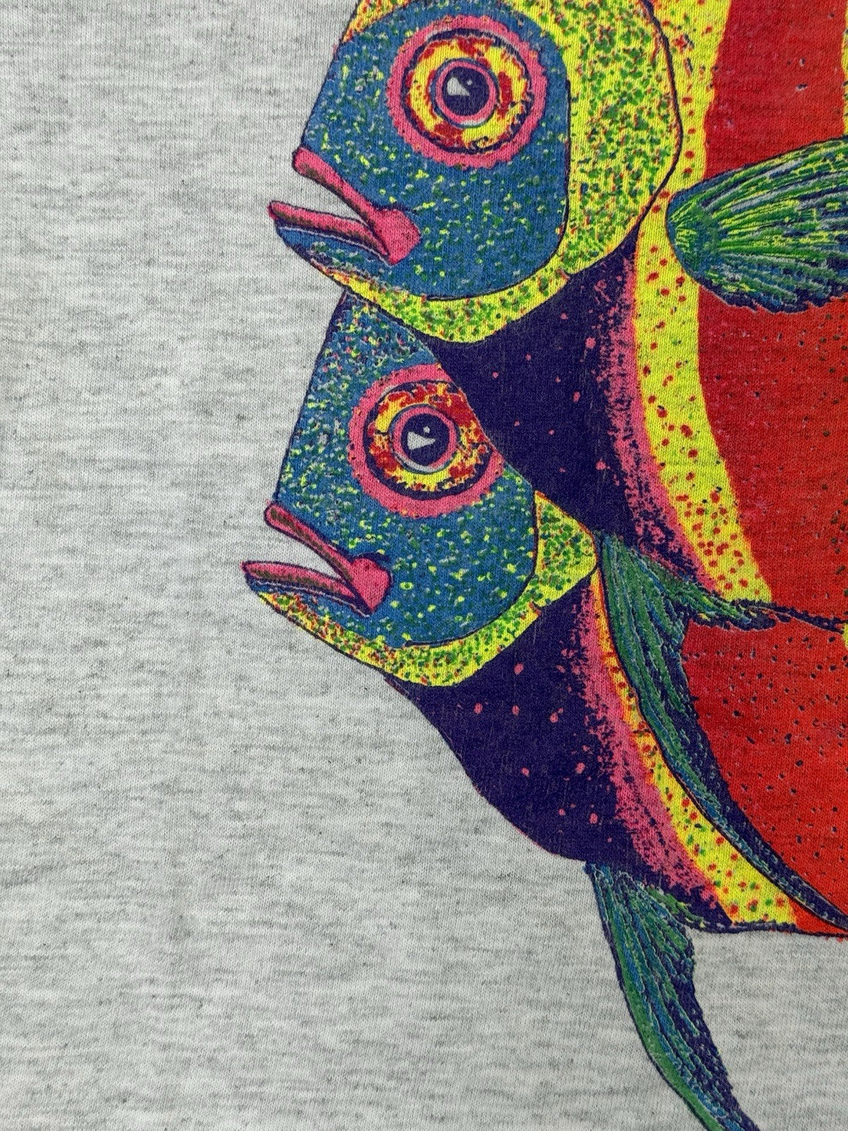 Vintage Chicago Aquarium Grey Print Top Large