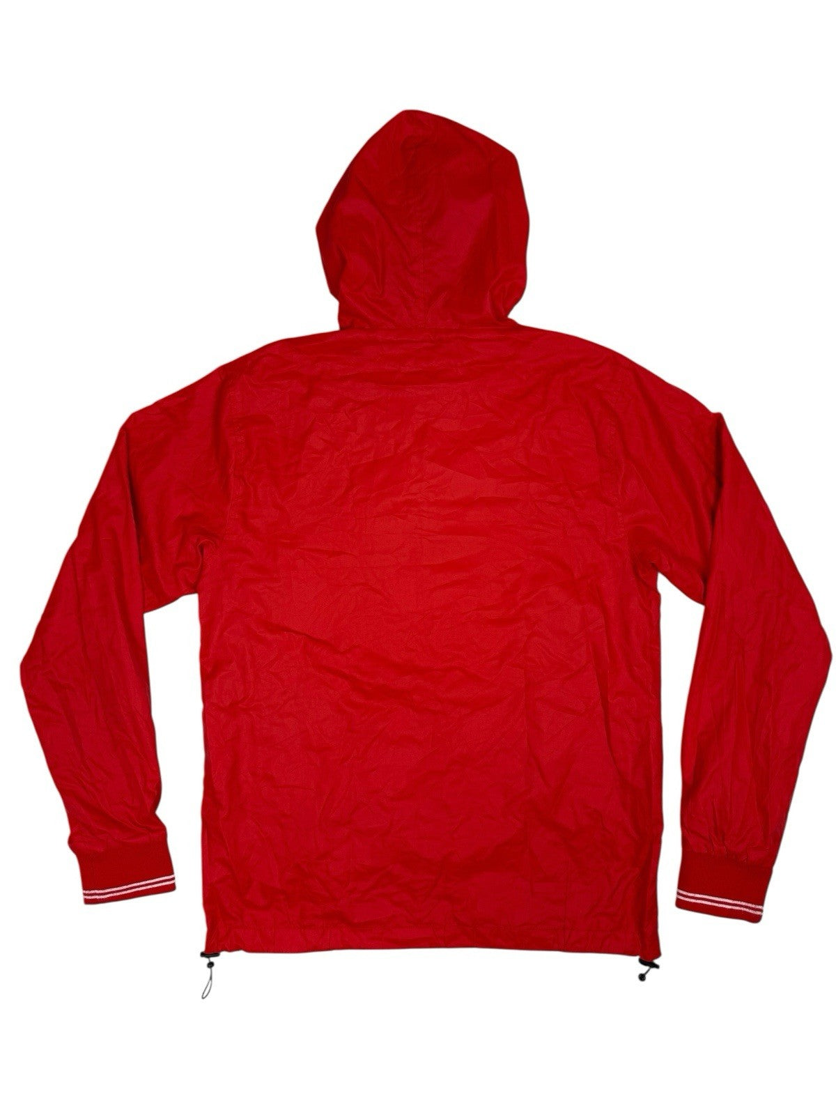 DC Red Hooded Zip Rain Jacket Small
